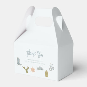 Cowboy Blue Western Baby Shower Favor Box