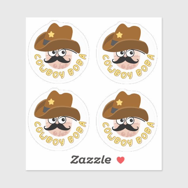 Cowboy Boba- Pack of 4 (Sheet)