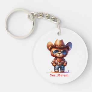 Cowboy Book Boyfriend Yes Ma'am Bag Charm Keychain