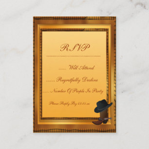 Cowboy Boot & Hat Enclosure Card
