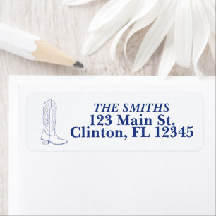 Cowboy boot Return Address Labels 
