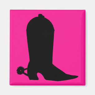 Cowboy Boot Silhouette Magnet