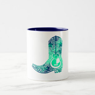 Cowboy Boot Two-Tone Coffee Mug