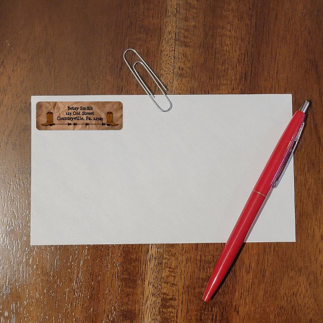 Cowboy Boots Address Label (Creator Uploaded)