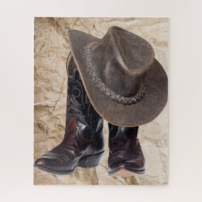 Cowboy Boots and Hat Jigsaw Puzzle (Vertical)
