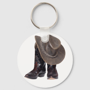 Cowboy Boots and Hat Keychain