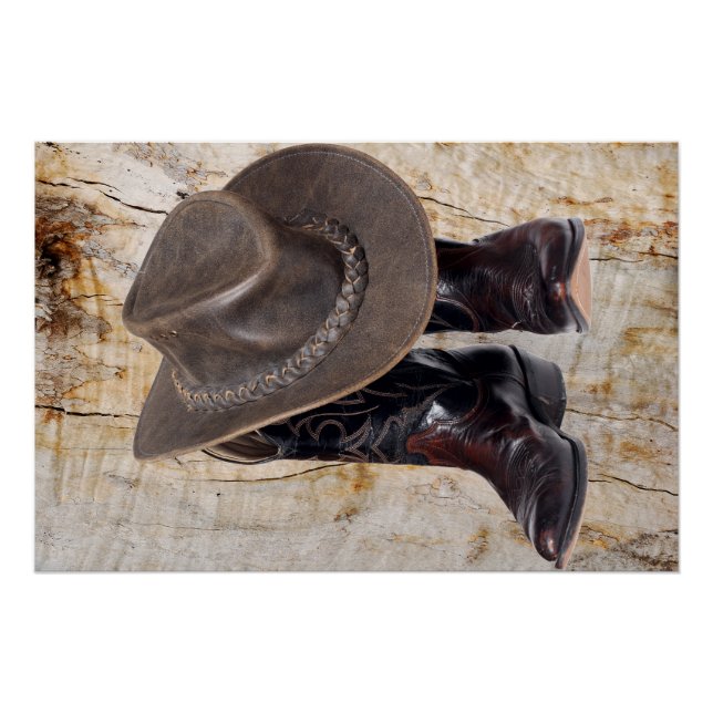 Cowboy Boots and Hat Poster (Front)