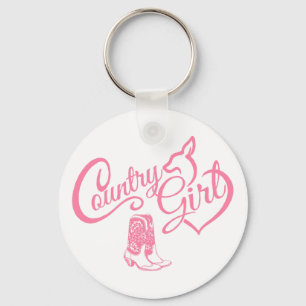 Cowboy Boots Cowgirl Country Western Farm Horse Keychain