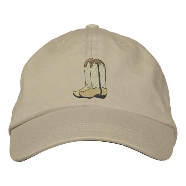 Cowboy Boots Embroidered Hat (Front)