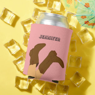Cowboy Boots Personalized Can Cooler