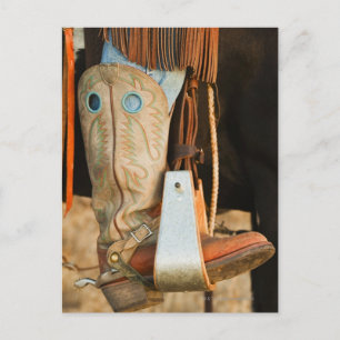 Cowboy boots postcard