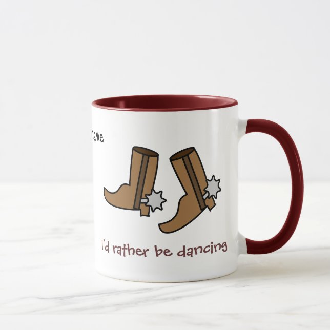 Cowboy Boots Rather be Dancing Country Western Mug (Right)