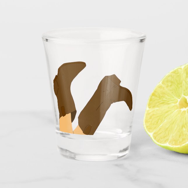 Cowboy Boots Shot Glass (Front)