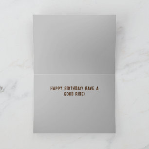 Cowboy boots spurs & open blue sky Birthday Card. Card
