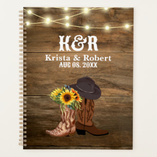 Cowboy Boots Sunflower Country Western Mariage