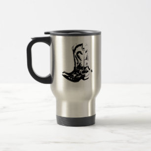 Cowboy boots travel mug