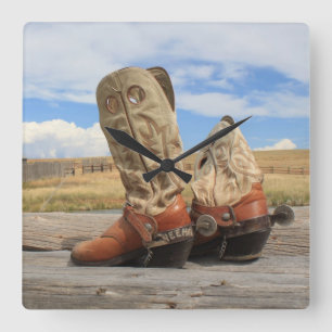 Cowboy Boots Wall Clock