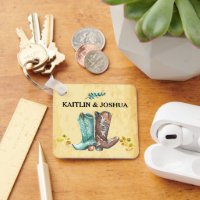 Cowboy Boots Wedding 🤠 Rustic Western Monogram