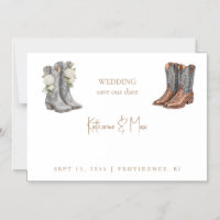 Cowboy Boots Wedding Save the Date