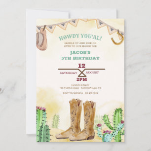 Cowboy Boots Wester Invitation