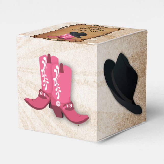 cowboy boots western Personalized favour boxes (Front Side)
