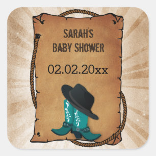 cowboy boots western theme Personalized stickers