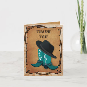 cowboy boots western Theme Thank you