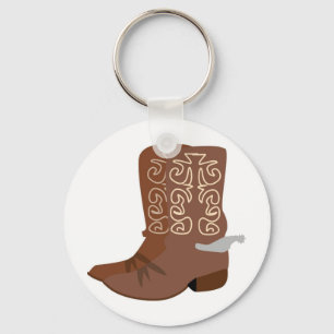 Cowboy Boots with Spurs Keychain