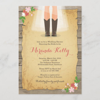 Cowboy Bridal Shower Invitation / Rustic Bridal