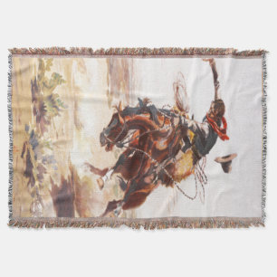 Cowboy Bronc Rider de l'Ouest Jeter la couverture