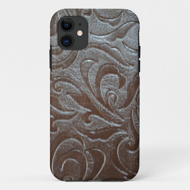 Cowboy brown  western country leather pattern Case-Mate iPhone case (Back)