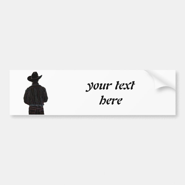 cowboy bumper sticker (Front)