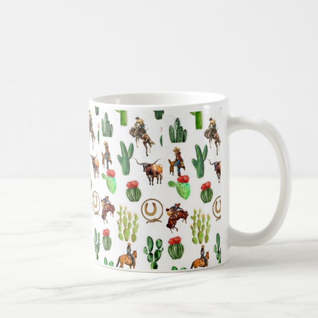 Cowboy cactus coffee mug (Right)