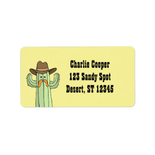 Cowboy Cactus Western Return Address Labels