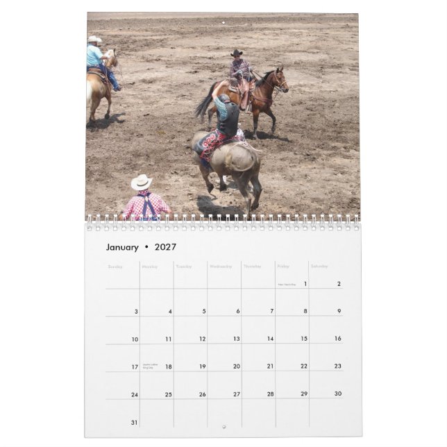 Cowboy Calendar (Jan 2027)