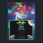 Cowboy cat and Shark Galatic Funny Invitation<br><div class="desc">cat shark ranch  country , 
 cowboy  western  scary  teeth , 
 predator  water big   furry, 
 paw  kitten  tabby  funny , 
pet  animal  adorable  kitty  , 
feline  cute   space  galaxy , 
 cosmos  universe congratulation  card, 
 invitations  happiness   party anniversary, 
   holiday  greeting   invitation  celebrate ,  
  happy   celebration   cat shark, </div>