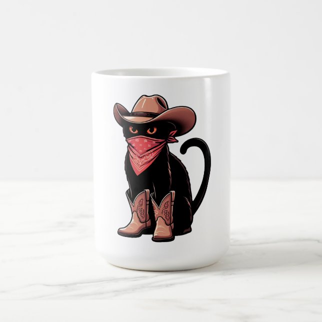 Cowboy Cat Coffee Mug (Center)