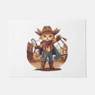 Cowboy Cat Doormat