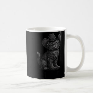 Cowboy Cat Kitty Up Vintage Western Cat Coffee Mug