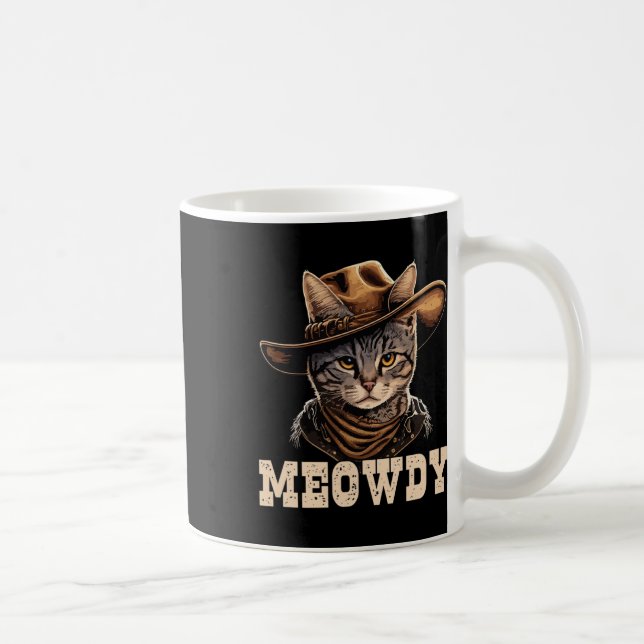 Cowboy Cat Meowdy  Coffee Mug (Right)