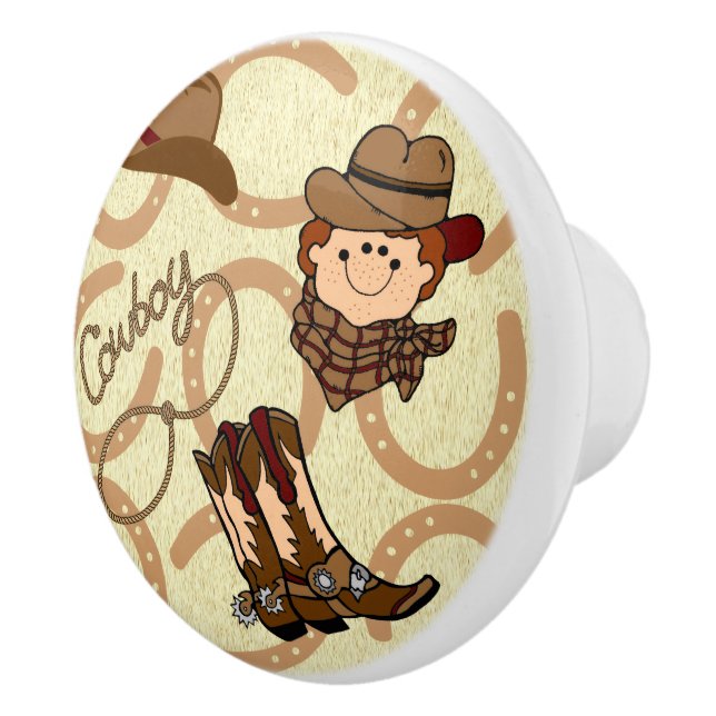 Cowboy Ceramic Knob (Right)