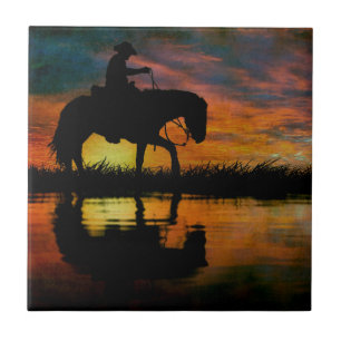 Cowboy Ceramic Tile
