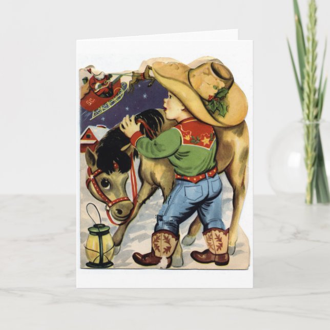 Cowboy Christmas Holiday Card (Front)