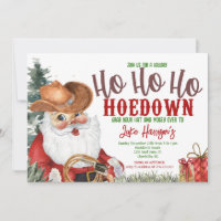 Cowboy Christmas Invitation, Country Hoedown Chris