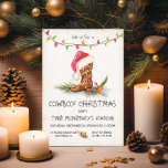 Cowboy Christmas Rustic Watercolor Party Invitation<br><div class="desc">Watercolor Western Cowboy Christmas party invitations . Features a cowboy boot with Santa hat, garlands, christmas lights and horseshoe. Great for your Western Themed Holiday Chritmas Party! All wording can be changed. To make more changes go to Personalize this template. On the bottom you’ll see “Want to customize this design...</div>