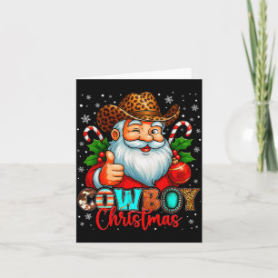 Cowboy Christmas Santa Pajamas Xmas Men Boy Kids O Card