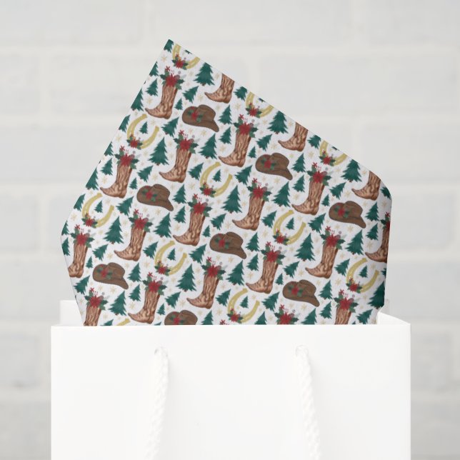 Cowboy Christmas Tissue Paper (Gift Bag)