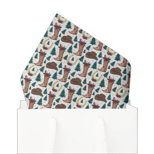 Cowboy Christmas Tissue Paper