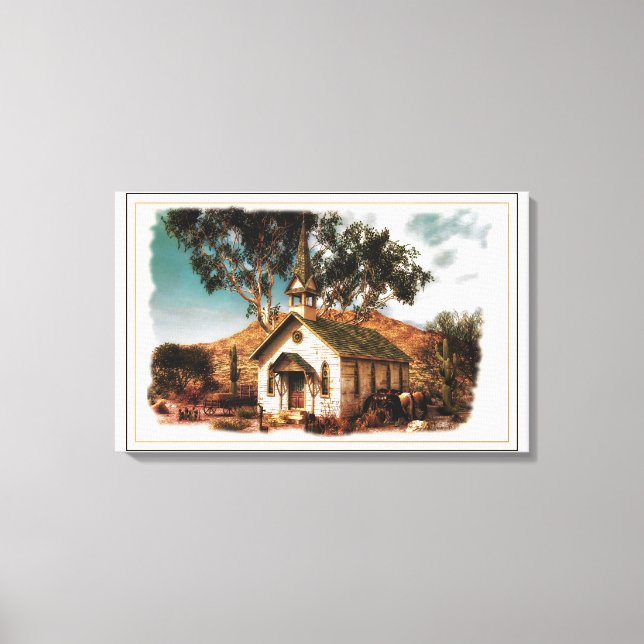Cowboy Church Canvas Print (Front)