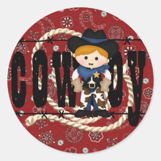 Cowboy Classic Round Sticker